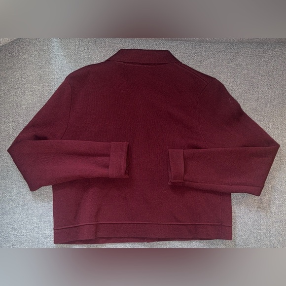 NWOT Zara Women's Deep Burgundy Blazer Sweater with ahold Buttons - Picture 8 of 8
